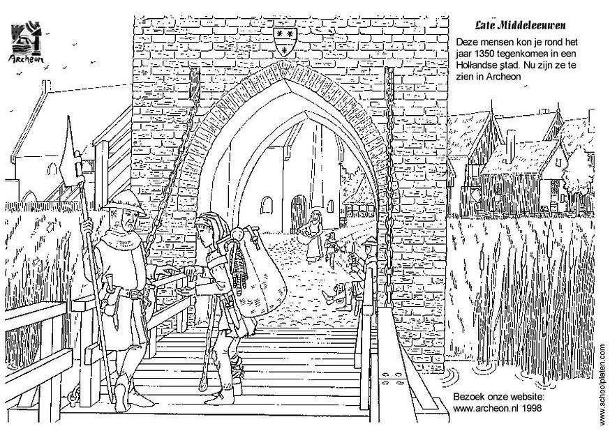 Disegno da colorare porta della cittA 